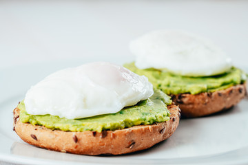 Poached Egg And Avocado Puree On Toast