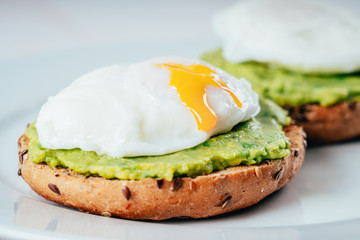 Poached Egg And Avocado Puree On Toast