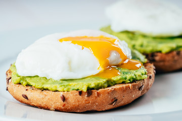 Poached Egg And Avocado Puree On Toast