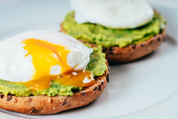 Poached Egg And Avocado Puree On Toast