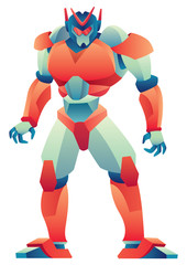 Giant Robot on White