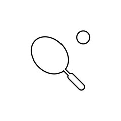 tennis racket and ball icon for web and mobile