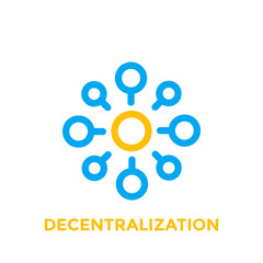 Obraz premium decentralization vector icon on white