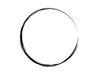 Grunge circle isolated on the white background.Grunge art element.Grunge black oval frame.