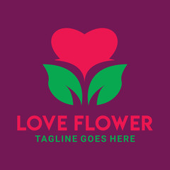 Love Flower Logo Design Inspiration For Business And Company