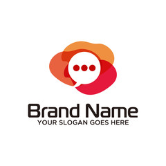 Chat template logo vector art