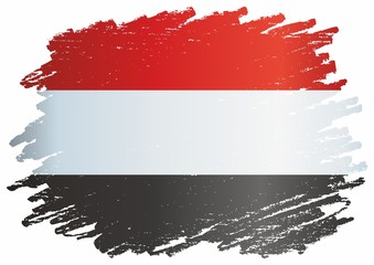 Flag of Yemen, Republic of Yemen. Template for award design, an official document with the flag of Yemen. Bright, colorful vector illustration