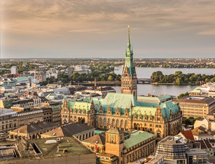 Fototapeta na wymiar Hamburg Germany Deutschland landmark City center City Hall