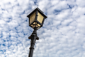 Fototapeta na wymiar street lamp and clouds
