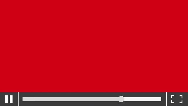 Video player motion 4k video. Hand presses play button