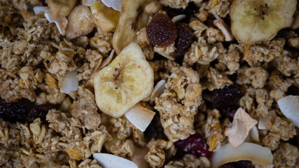 Müesli en gros plan