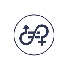 gender inequality icon, vector sign