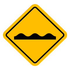 Road sign uneven traffic symbol vector illustration background