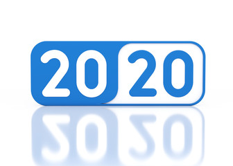 New Year 2020 Creative Design Concept - 3D Rendered Image