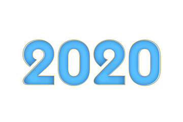 New Year 2020 Creative Design Concept - 3D Rendered Image