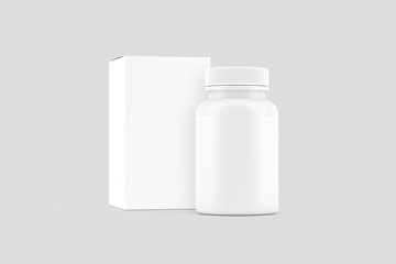 Pill Bottle White Mockup