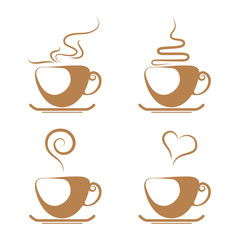 Vector drawn coffee. Isolated on white background.