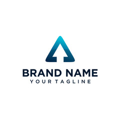 design arrow direction logo with colorful style