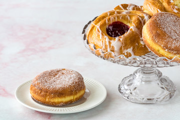 Doughnut on plate