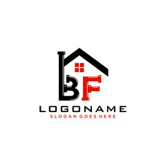 BF Initial for Plumbing Service logo icon vector