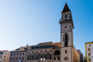 Fototapeta na wymiar Town hall of the city Passau in Bavaria Germany