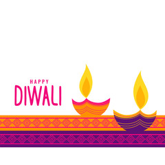 ethnic diwali diya design festival celebration background