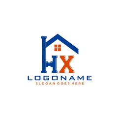 Fototapeta premium HX Initial for Plumbing Service logo icon vector