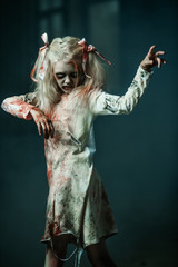 scary zombie girl