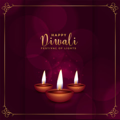 happy diwali holiday festival card design background