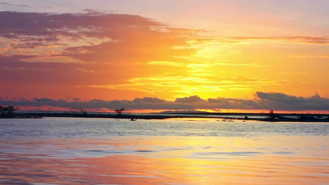 Sunset over Tarcoles River in Costa Rica