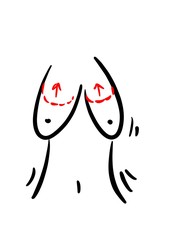 Plastic surgery icon. Illustration Hand Drawn Brush. Flat, Icon, Sign, Logo, Symbol, Object, Graphic Design, Element