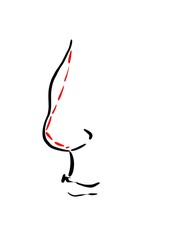 Plastic surgery icon. Illustration Hand Drawn Brush. Flat, Icon, Sign, Logo, Symbol, Object, Graphic Design, Element