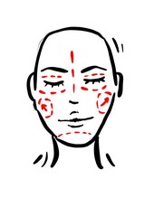 Plastic surgery icon. Illustration Hand Drawn Brush. Flat, Icon, Sign, Logo, Symbol, Object, Graphic Design, Element