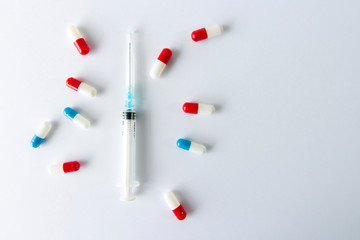 siringa, iniezione, vaccino, medicina, farmacologia, vista verticale