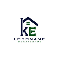 KE Initial for Plumbing Service logo icon vector
