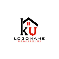 KU Initial for Plumbing Service logo icon vector