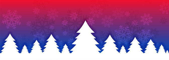 vibrant christmas tree banner design for festival season
