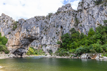 Fototapeta na wymiar Pont d'Arc, in the Gorges de l'Ardèche