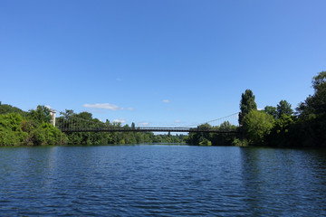 Fototapeta premium An empty section of the river lot in france