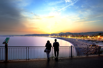 Couple Nice Côte d'azur France