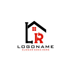 LR Initial for Plumbing Service logo icon vector