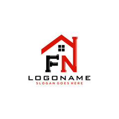 FN Initial for Plumbing Service logo icon vector