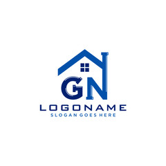 GN Initial for Plumbing Service logo icon vector