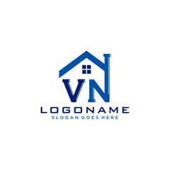 VN Initial for Plumbing Service logo icon vector