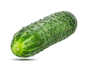 Cucumber isolated on white background with clipping path