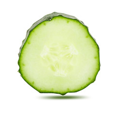 Cucumber isolated on white background with clipping path