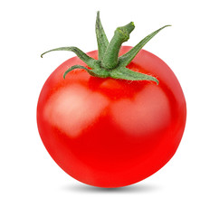 Tomato isolated on white background with clipping path