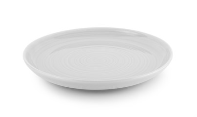 empty plate isolated on white background