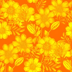 Dekokissen Watercolor seamless pattern with hand drawn meadow flowers. Vintage floral pattern. Flower seamless pattern. Botanical art. Floral botanical collection. Wedding floral set. Watercolor botanical design © Natallia Novik