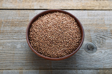raw buckwheat in a plate